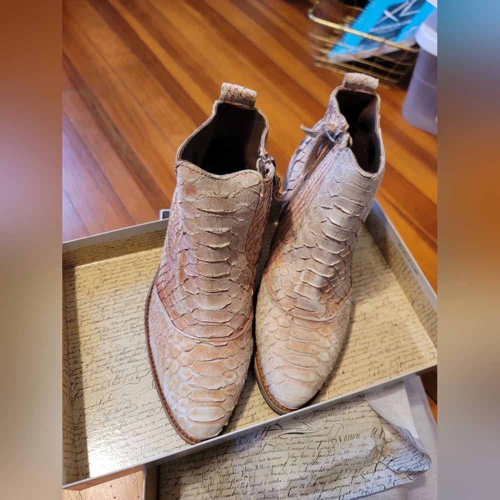 All Saints Snakeskin Bootie size 38